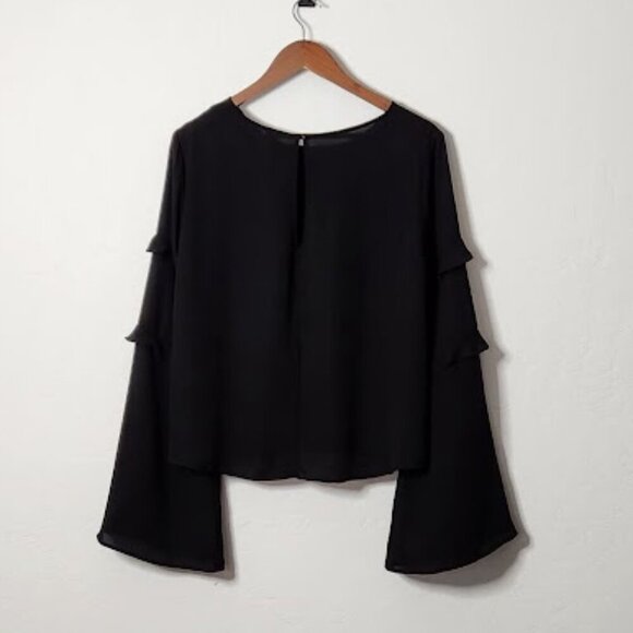 Stetson Women's Sheer Flare Sleeve Blouse Size Large - Picture 5 of 6